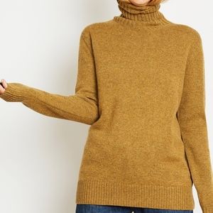 Ann Taylor Caramel Soft & Stretchy Knit Turtle Neck Sweater size XS